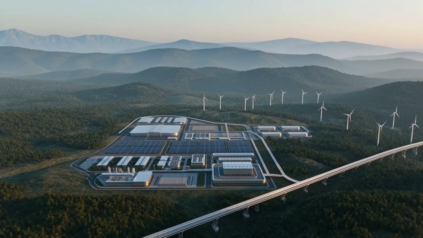 O‘zaro bog‘langan energetika va sanoat infratuzilmasining konseptual tasviri
