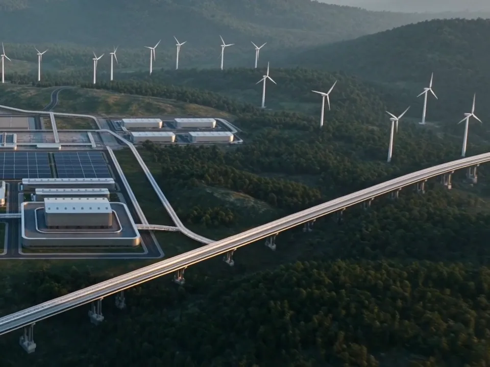 O‘zaro bog‘langan energetika, sanoat va transport infratuzilmasining konseptual tasviri